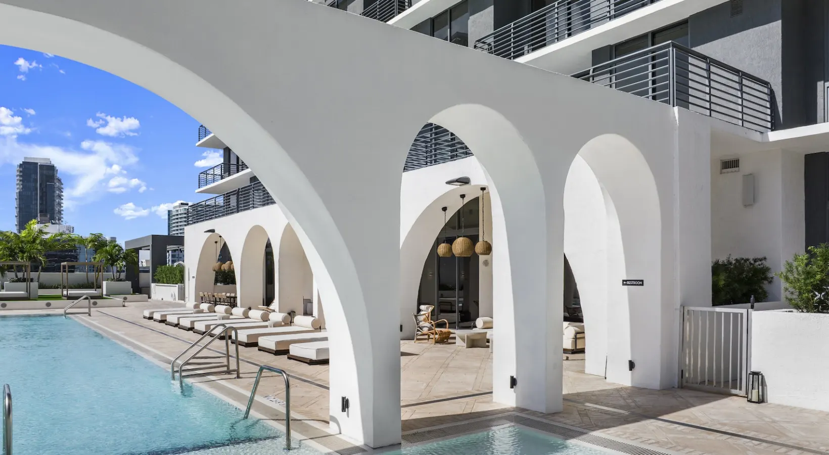 Architectural details at our resort-style pool